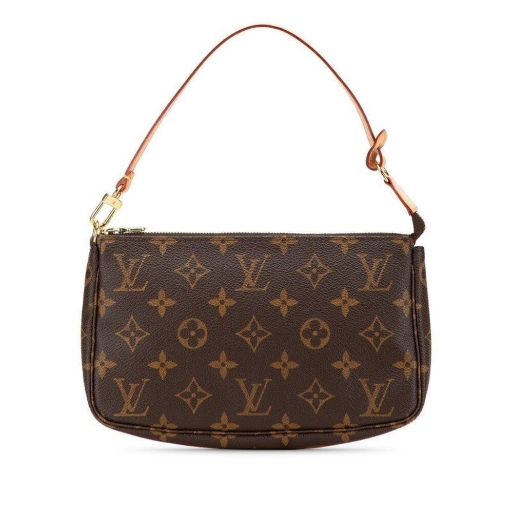 Louis Vuitton Monogram Pochette Accessoires Handbag Brown